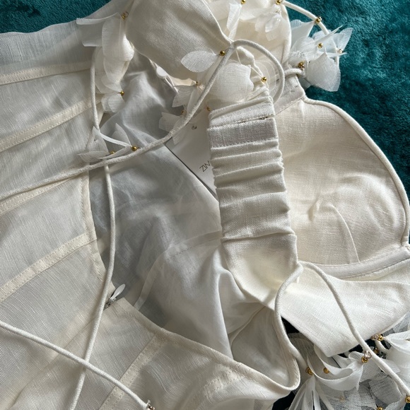 Zimmermann Botanica Petal Gown NWT Size 2 US 6-8 Medium White Floral Dress - Picture 14 of 14